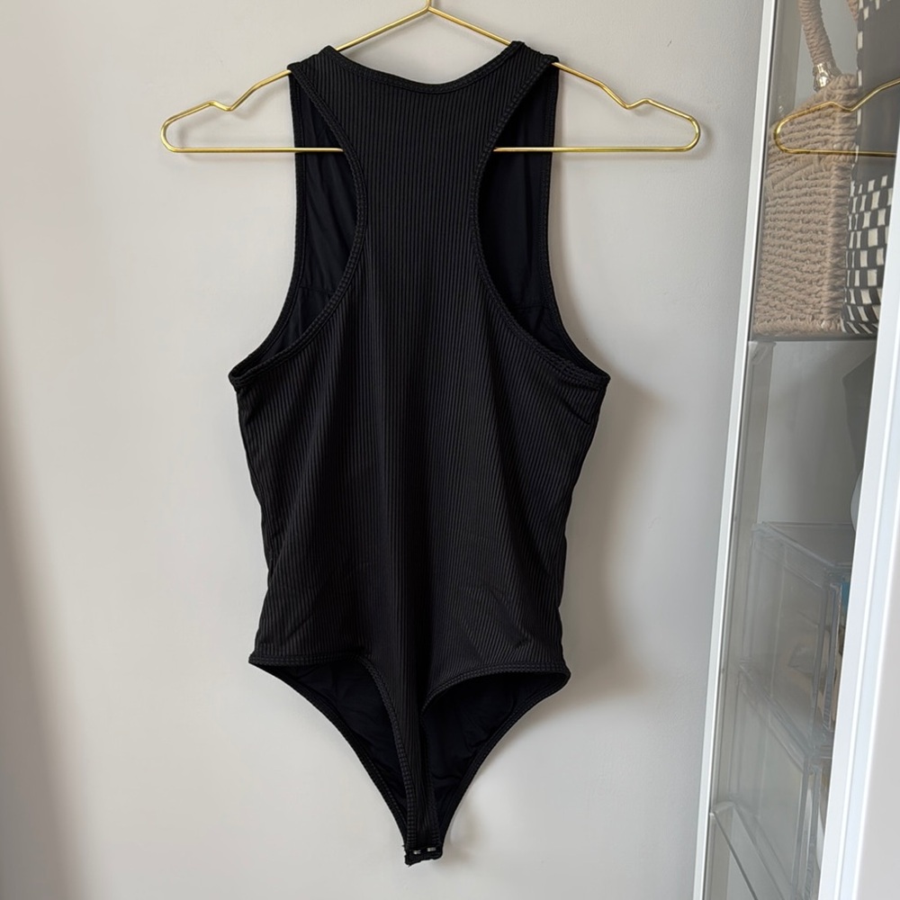 Black Ribbed Bodysuit - Picture 4 of 6